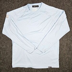 Truewerk (Mens Large) Blue B1 LS Tee Long Sleeve Performance UV Wicking Workwear